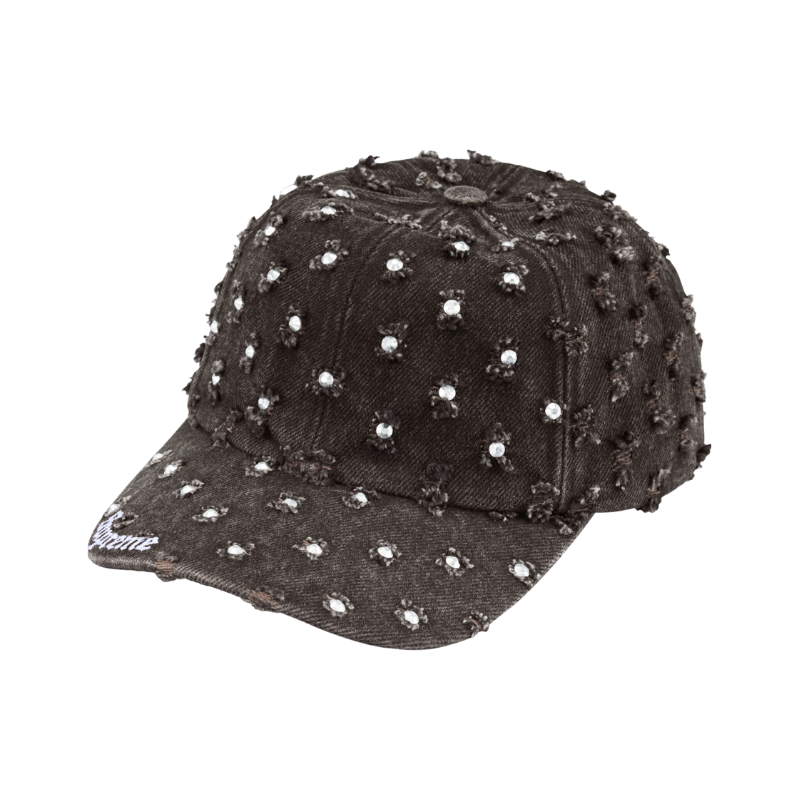 슈프림 홀 펀치 라인스톤 데님 6-패널 블랙 - 26FW(Supreme Hole Punch Rhinestone Denim 6-Panel Black - 26FW) - 2