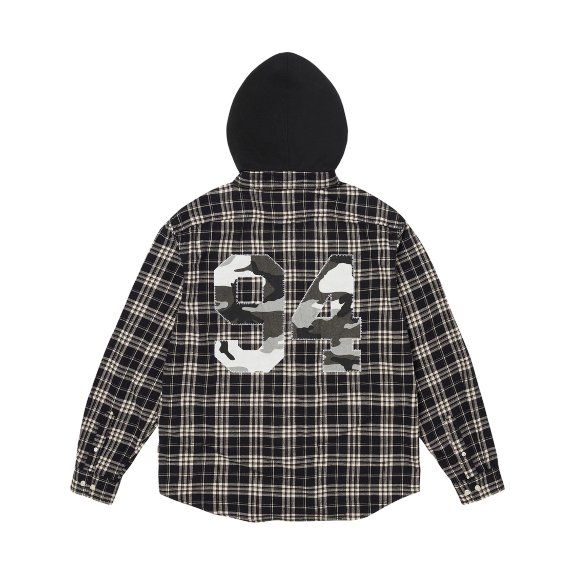 슈프림 아플리케 후드 플란넬 셔츠 블랙 - 26FW(Supreme Applique Hooded Flannel Shirt Black - 26FW) - 2