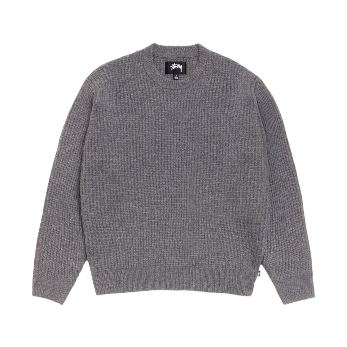 117257 Stussy Waffle Cashmere Sweater Charcoal