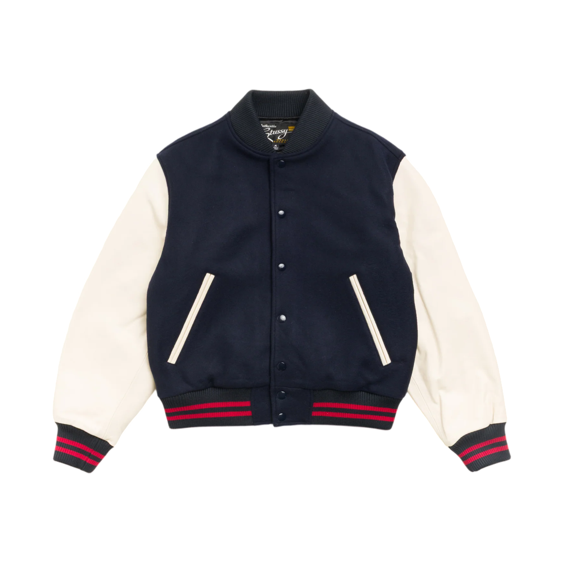 115968 Stussy Wool Varsity Jacket Navy
