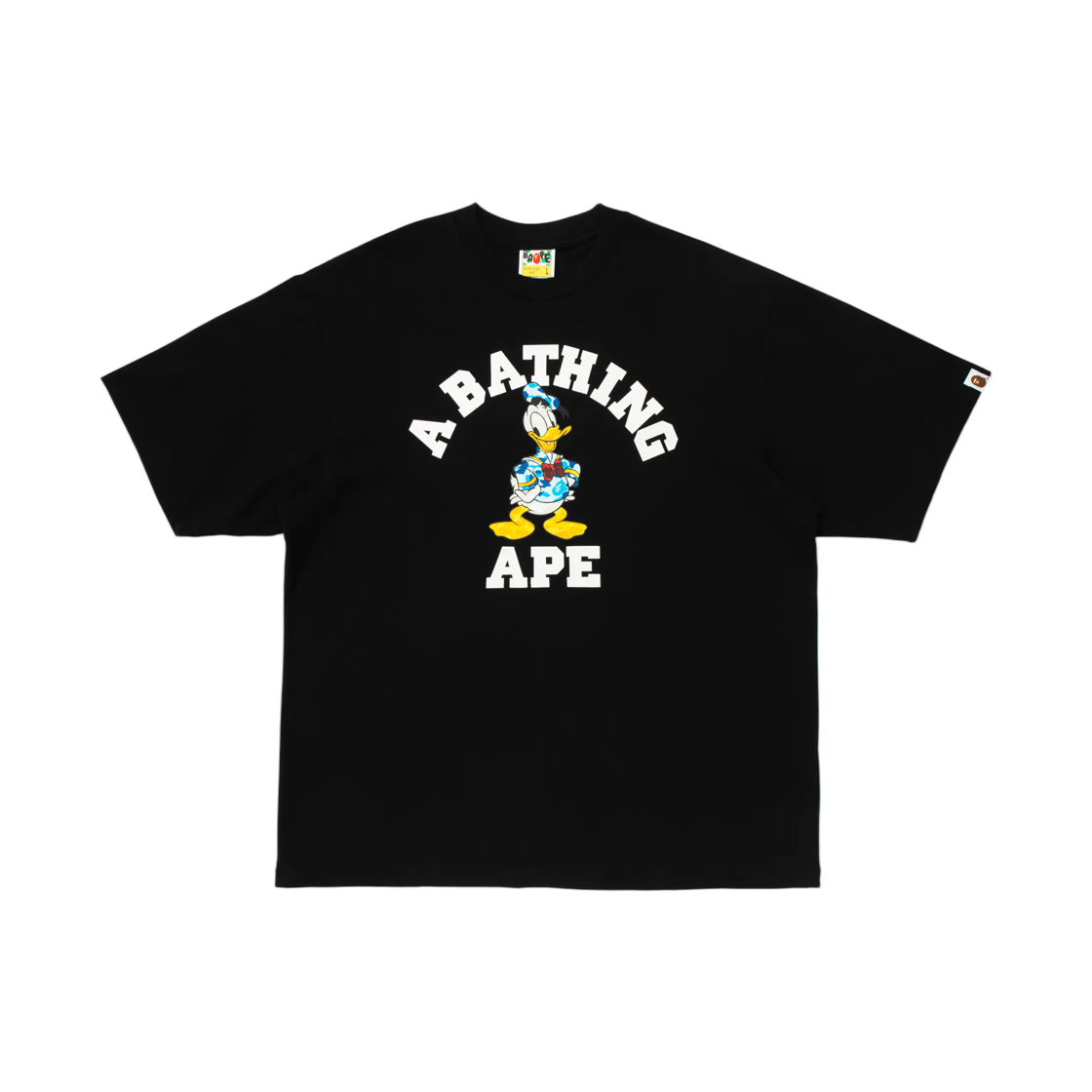 - BAPE x Disney Donald Duck College Relaxed Fit T-Shirt Black