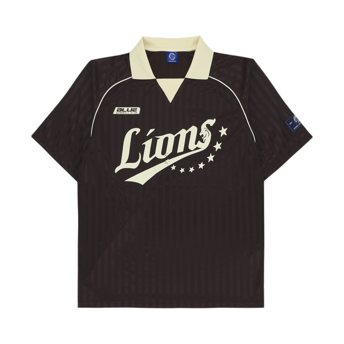 삼성 라이온즈 x 에잇세컨즈 스포티 칼라넥 반소매 티셔츠 브라운(Samsung Lions x 8seconds Sporty Collar Short Sleeve T-Shirt Brown)