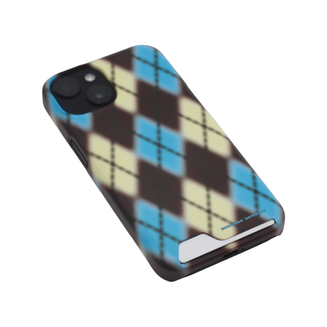 선베이스서비스 아가일 블러 케이스 브라운 (무광 카드하드) 갤럭시(sunvase service ARGYLE BLUR CASE_BROWN (matte card hard) Galaxy) - 2