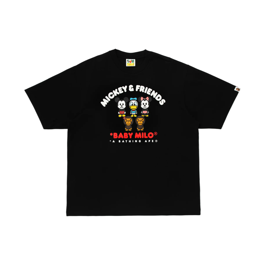 - BAPE x Disney Mickey & Friends Baby Milo Relaxed Fit T-Shirt Black