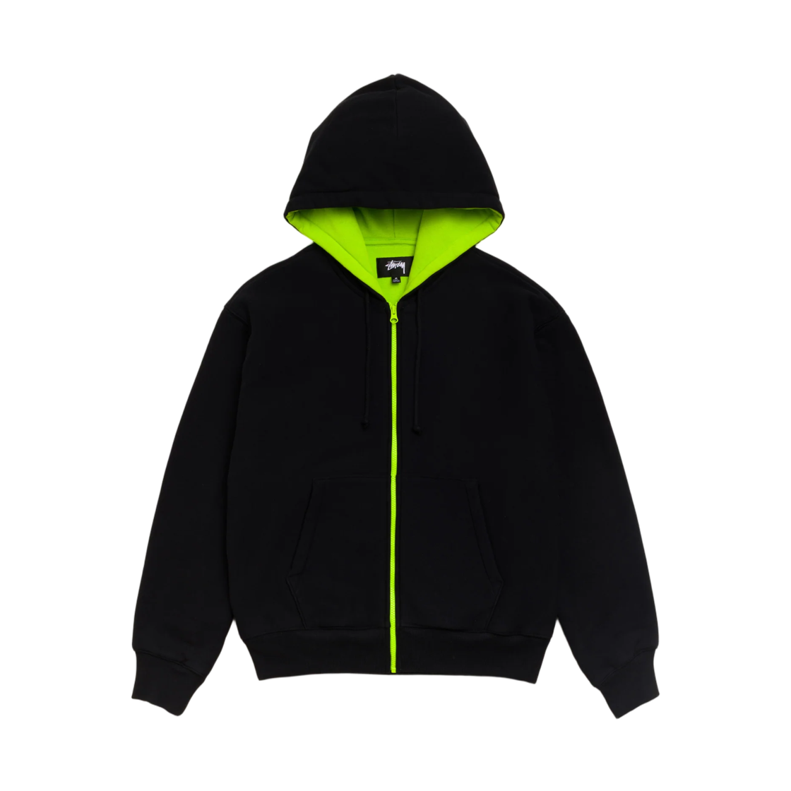118624 Stussy Double Faced Zip Hoodie Black