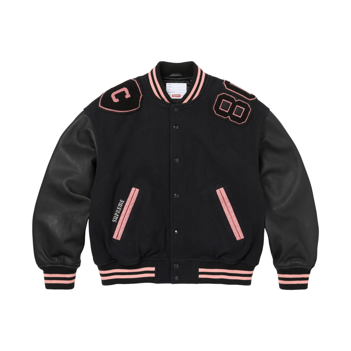 - Supreme Captains Varsity Jacket Black - 26FW