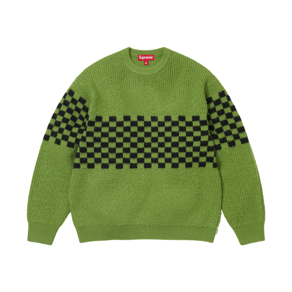 - Supreme Checkerboard Pilled Sweater Green - 26FW