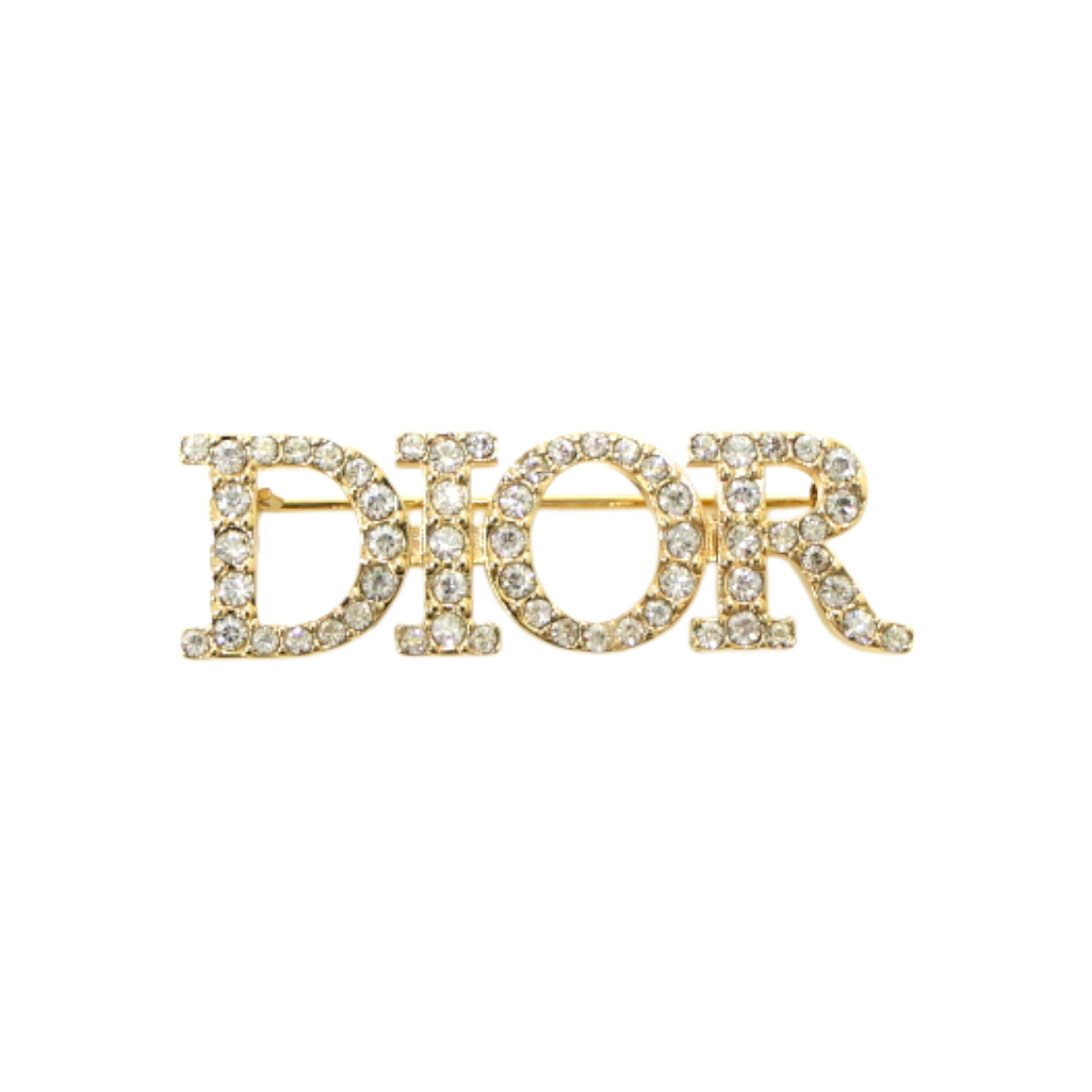 ITGSU5FS9J4Q Dior Gold Crystal Revolution Finish Metal White Brooch
