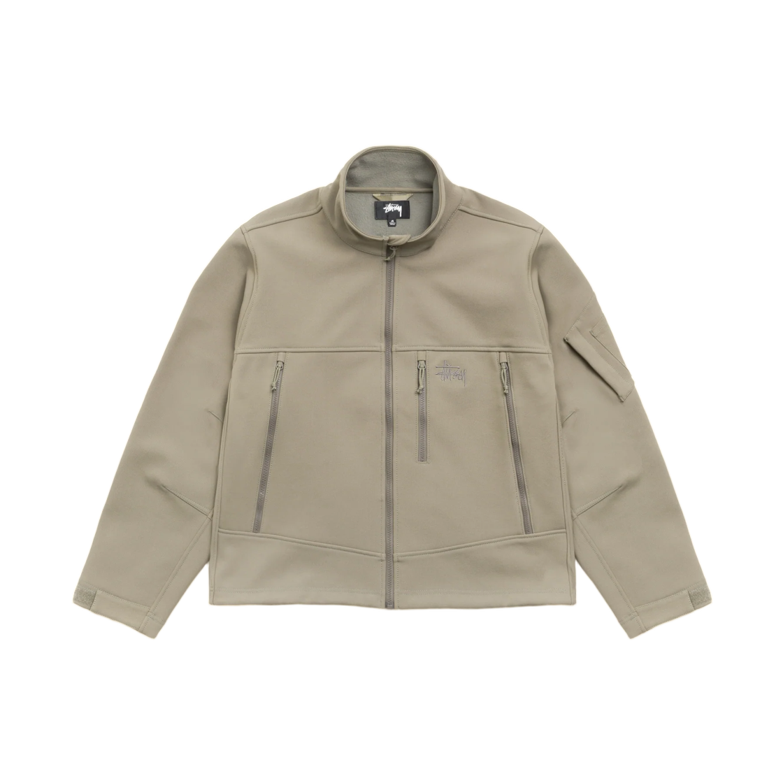 115908 Stussy Soft Shell Jacket Moss Grey