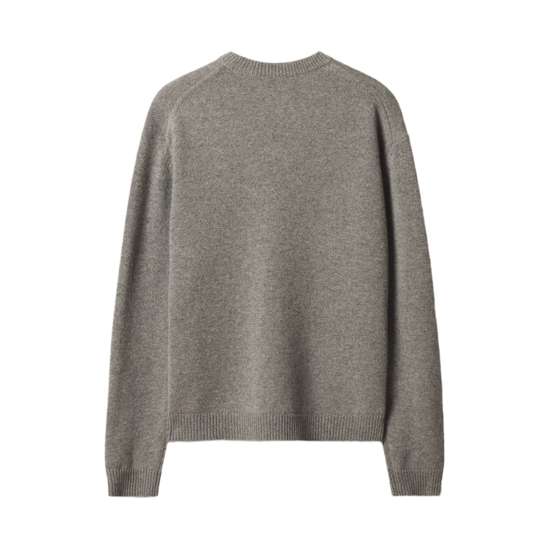 메종 키츠네 폭스 헤드 인타르시아 메리노 점퍼 미드 그레이 멜란지 미스트 핑크(Maison Kitsune Fox Head Intarsia Merino Jumper Mid Grey Melange Mist Pink) - 2