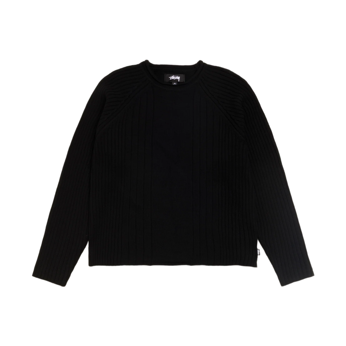 117314 Stussy Merino Roll Neck Sweater Black