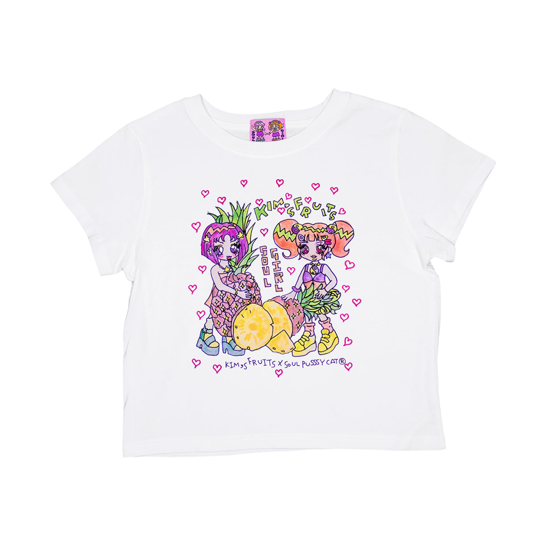 PTGTG Kim’s Fruits x SOULPUSSSYCAT Pineapple Twins T-shirt girls’ fit