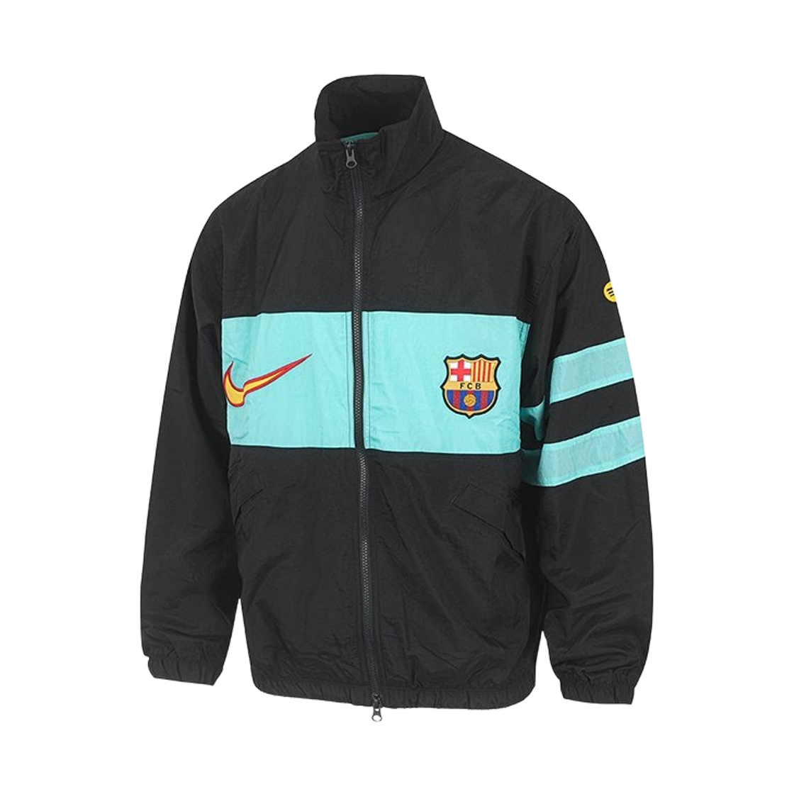 IO4327-010 Nike FC Barcelona Third Repel I96 Track Jacket Black Green Frost (IO4327-010) (Non Marking Ver.)