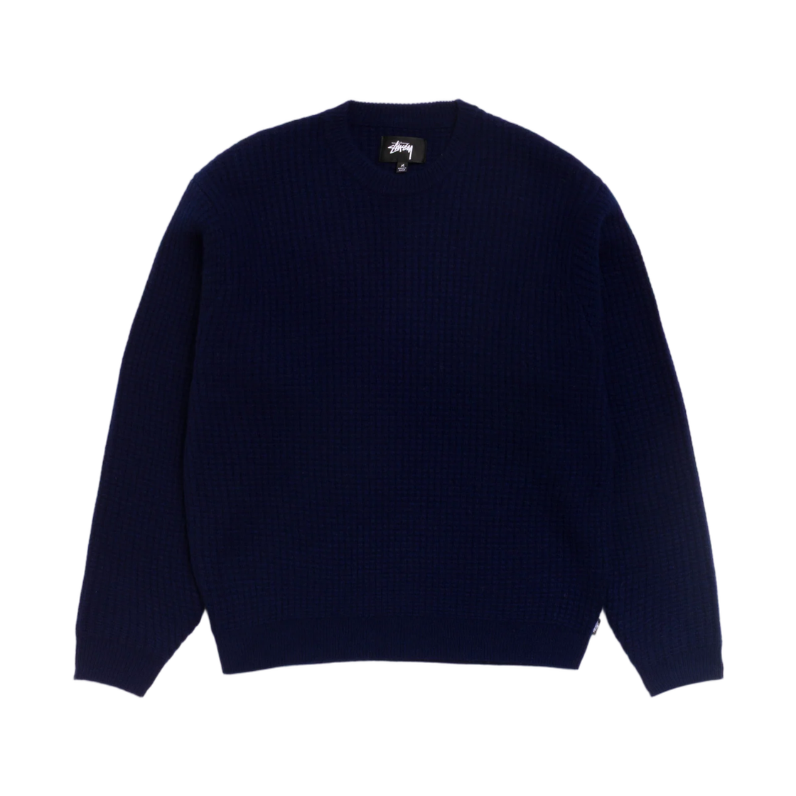 117257 Stussy Waffle Cashmere Sweater Deep Navy