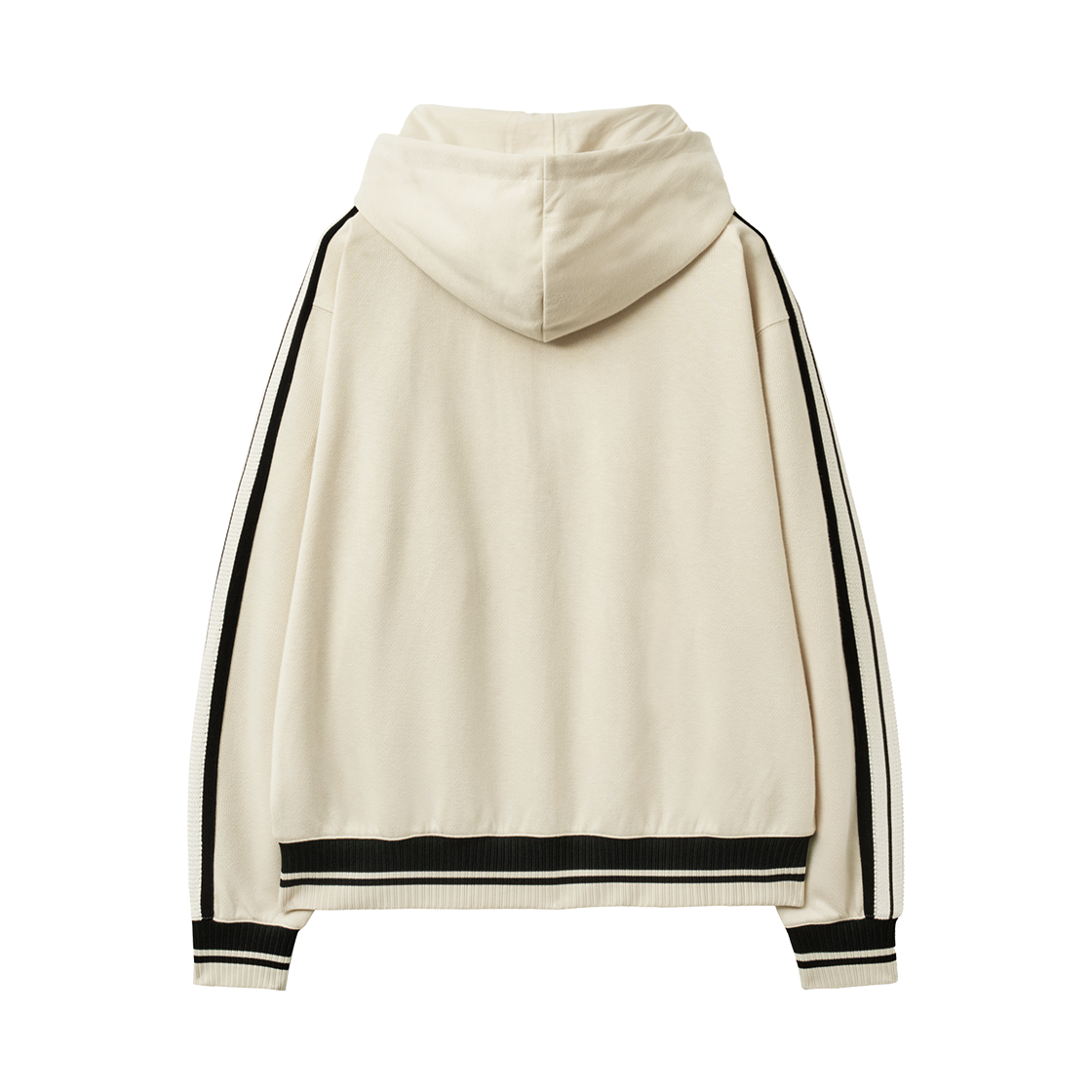 세터 로턴 루즈 핏 후드 집업 크림 블랙(SATUR Lawton Loose Fit Hood Zip-up Cream Black) - 2