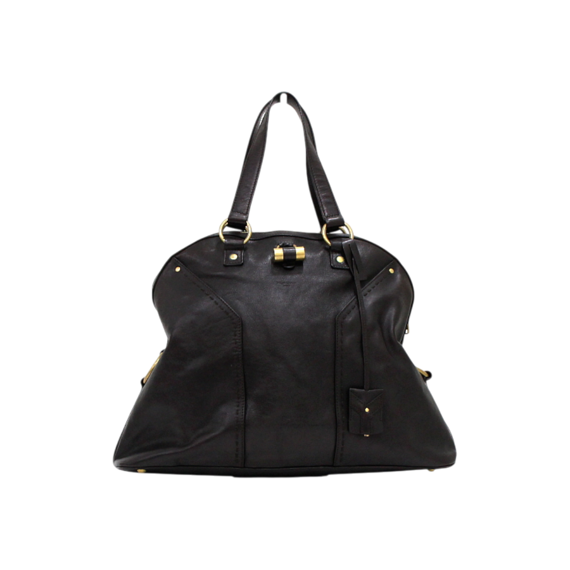 IT3C2TBACA59 Saint Laurent Dark Brown Leather Muse Oversized Tote Bag
