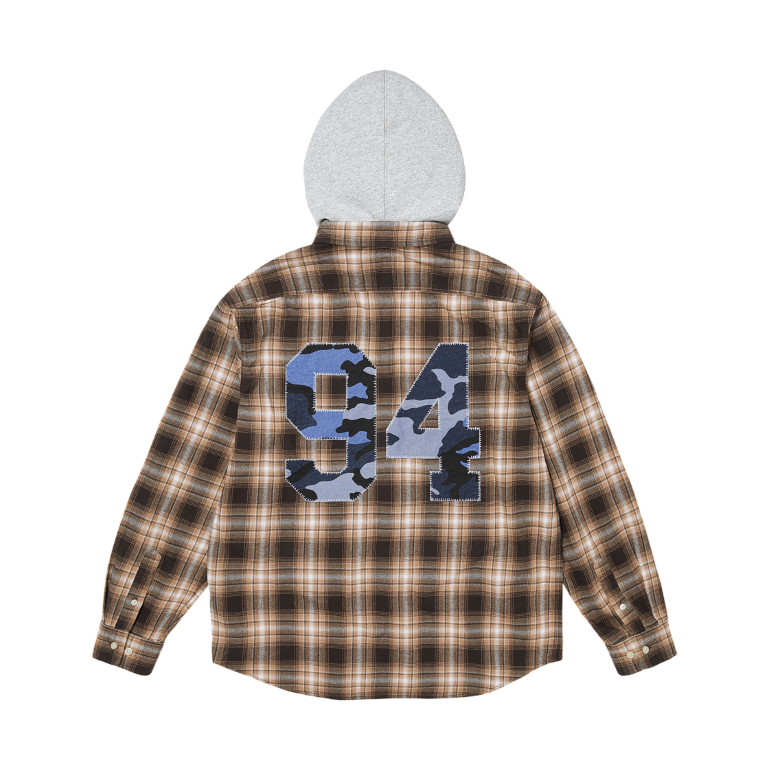 슈프림 아플리케 후드 플란넬 셔츠 브라운 - 26FW(Supreme Applique Hooded Flannel Shirt Brown - 26FW) - 2