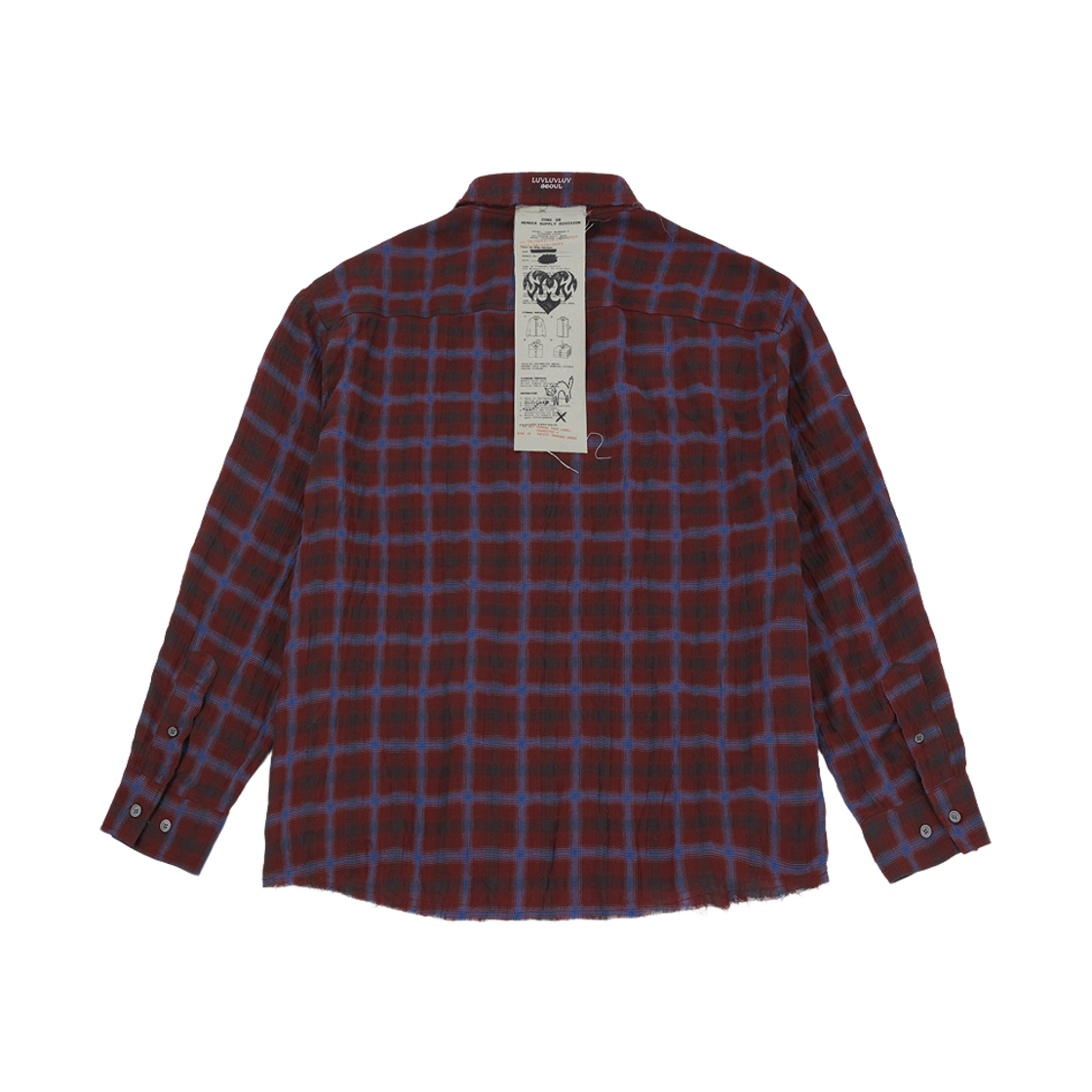 러브러브러브 FR 체크 쉿 셔츠 레드(LUVLUVLUV FR Check Shit Shirt RE) - 2