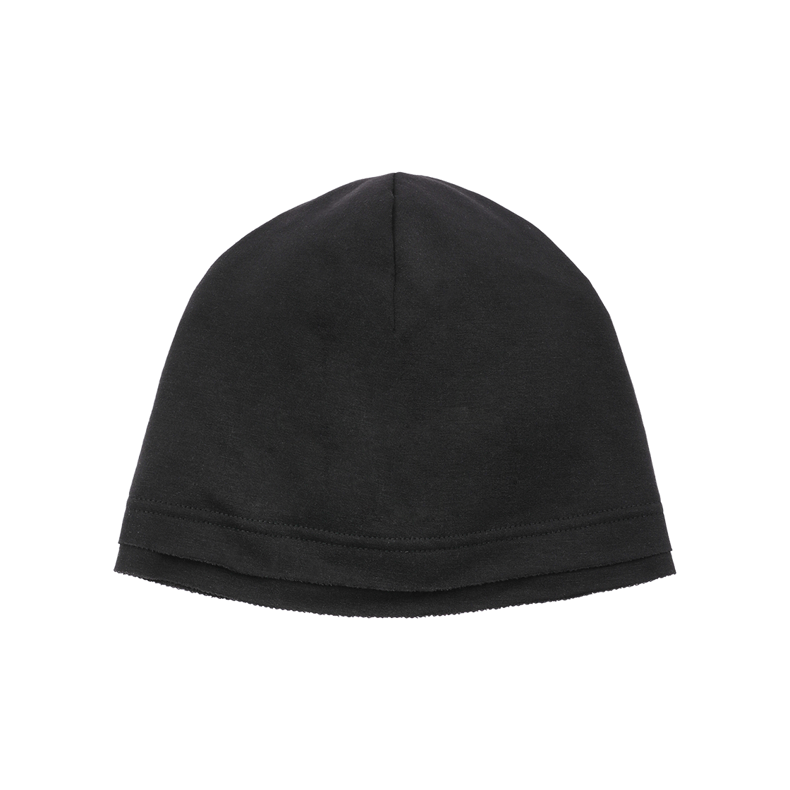 HM6LHE0011B0 Polyteru Human Index Layered Jersey Beanie Black