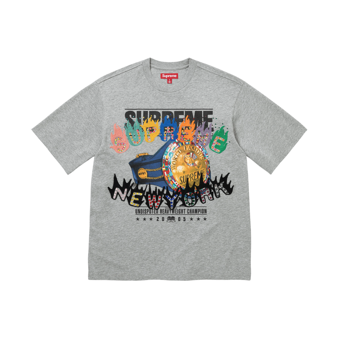- Supreme Undisputed S/S Top Heather Grey - 26FW