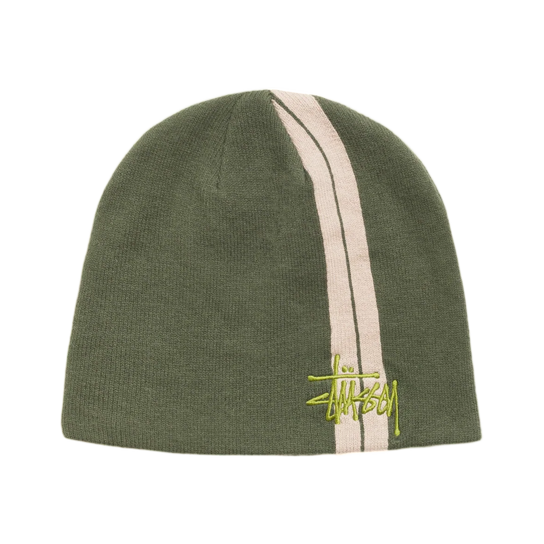 1321272 Stussy Double Stripe Skullcap Olive