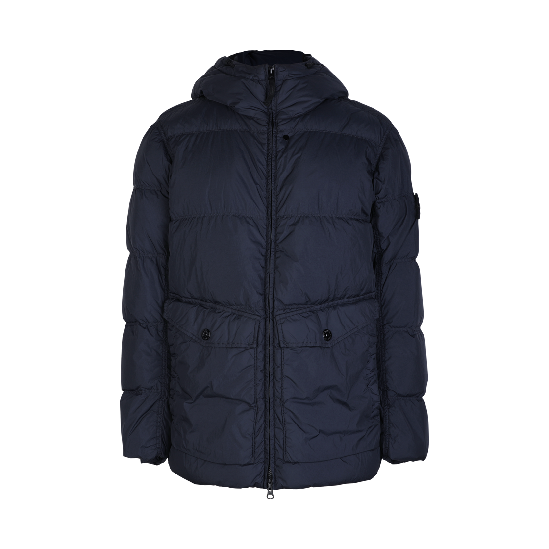4100011 S0A23 V0020 [25% 쿠폰] Stone Island 4100011 Crinkle Reps NY Recycled Nylon Hooded Down Jacket with Wind Resistance Navy Blue - 25FW