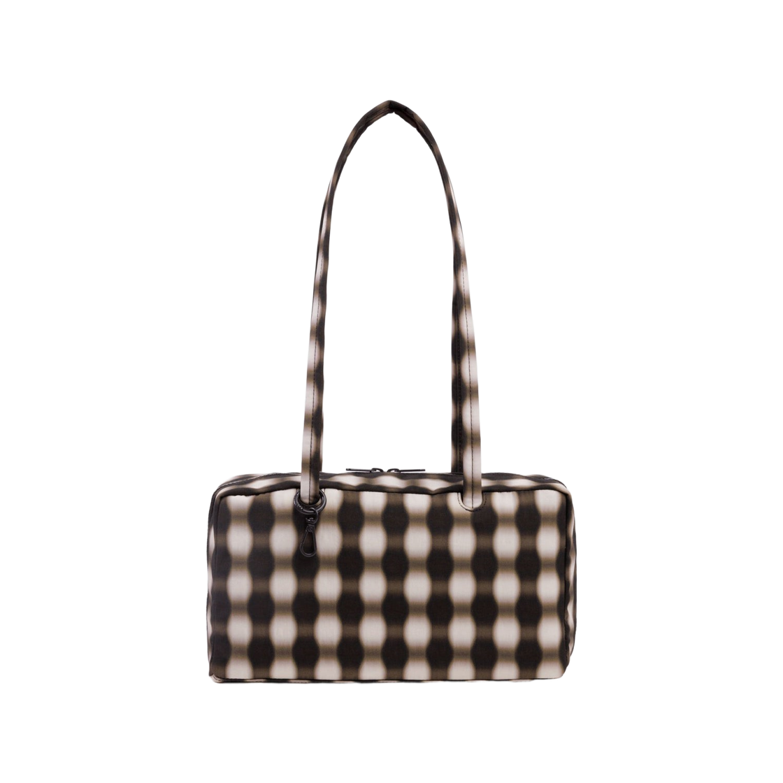 바쿠 나일론 보울러 백 블러드 깅엄 브라운(Baggu Nylon Bowler Bag Blurred Gingham Brown)