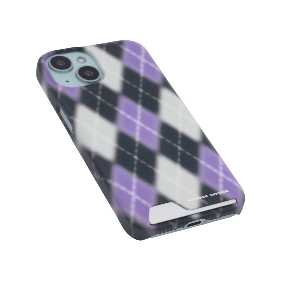 선베이스서비스 아가일 블러 케이스 퍼플 (무광 카드하드) 갤럭시(sunvase service ARGYLE BLUR CASE_PURPLE (matte card hard) Galaxy) - 2
