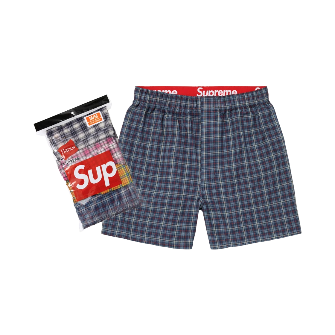 Supreme Supreme Hanes Plaid Boxers Multicolor (4 Pack) - 26FW · S