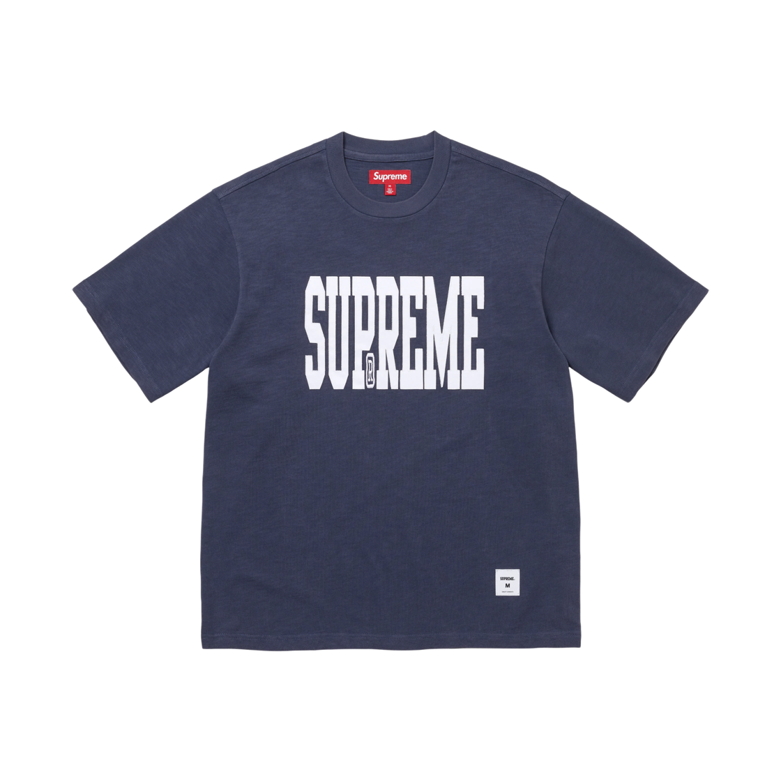 - Supreme Stretch Applique S/S Top Navy - 26FW