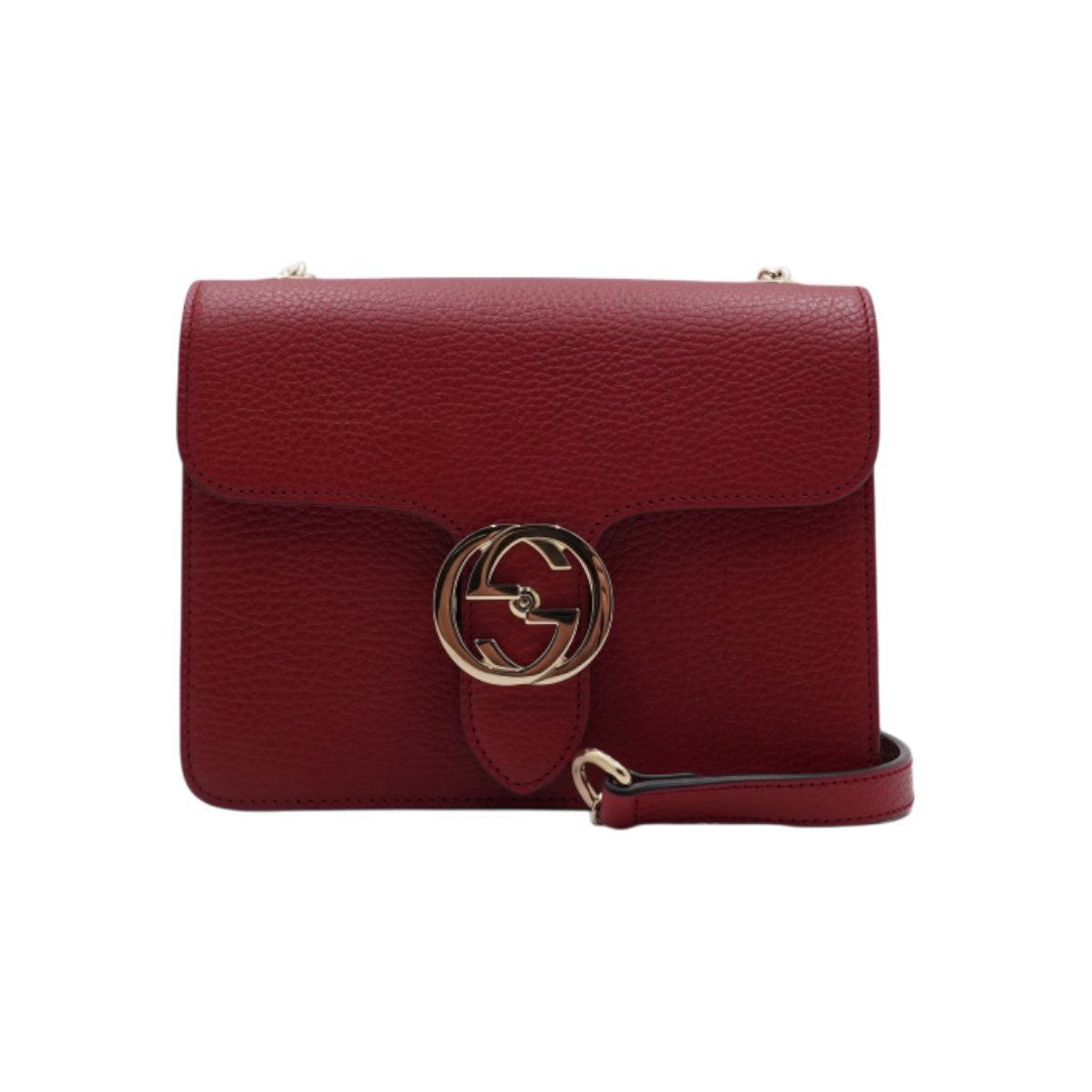 ITQNETFRWPWF Gucci Red Interlocking Small Shoulder Bag