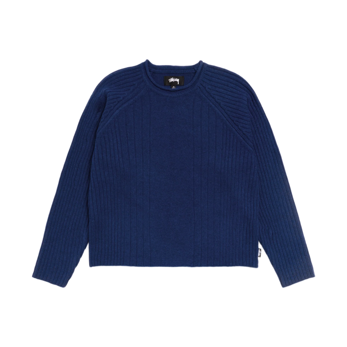 117314 Stussy Merino Roll Neck Sweater Blue