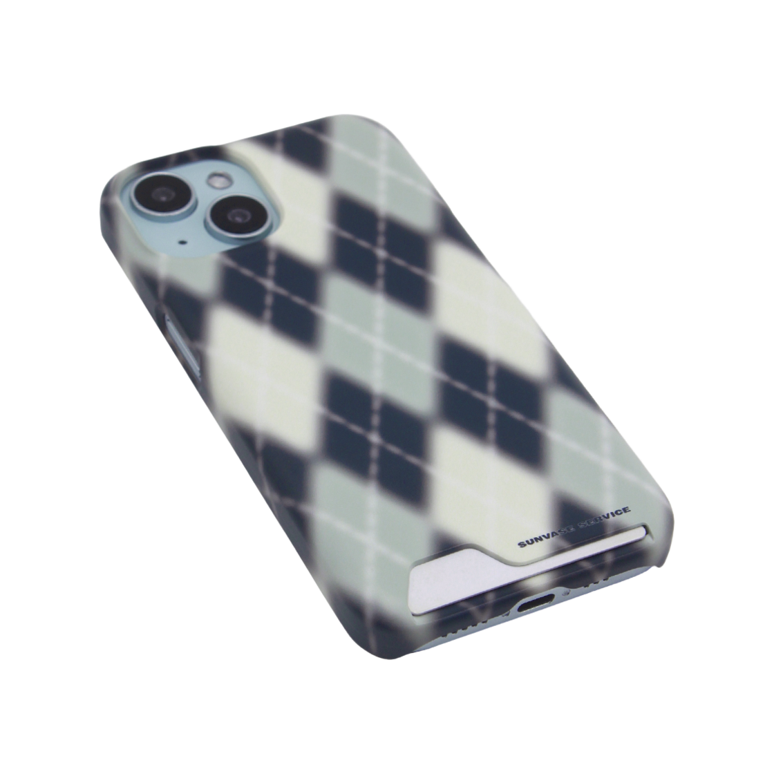 선베이스서비스 아가일 블러 케이스 네이비 (무광 카드하드) 갤럭시(sunvase service ARGYLE BLUR CASE_NAVY (matte card hard) Galaxy) - 2