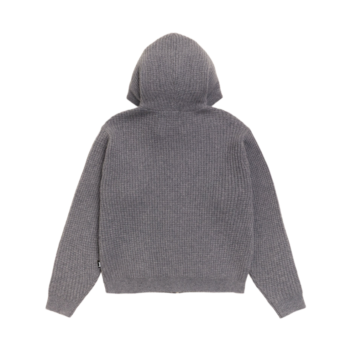 스투시 와플 캐시미어 집 후드 스웨터 차콜(Stussy Waffle Cashmere Zip Hood Sweater Charcoal) - 2