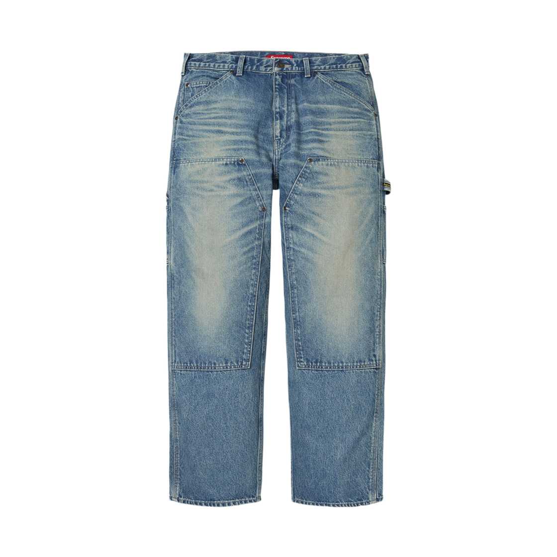 - Supreme Worn Double Knee Painter Pant Denim - 26FW