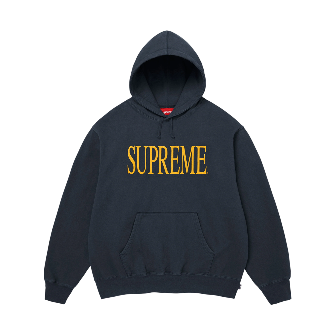 - Supreme Capital Hooded Sweatshirt Navy - 26FW