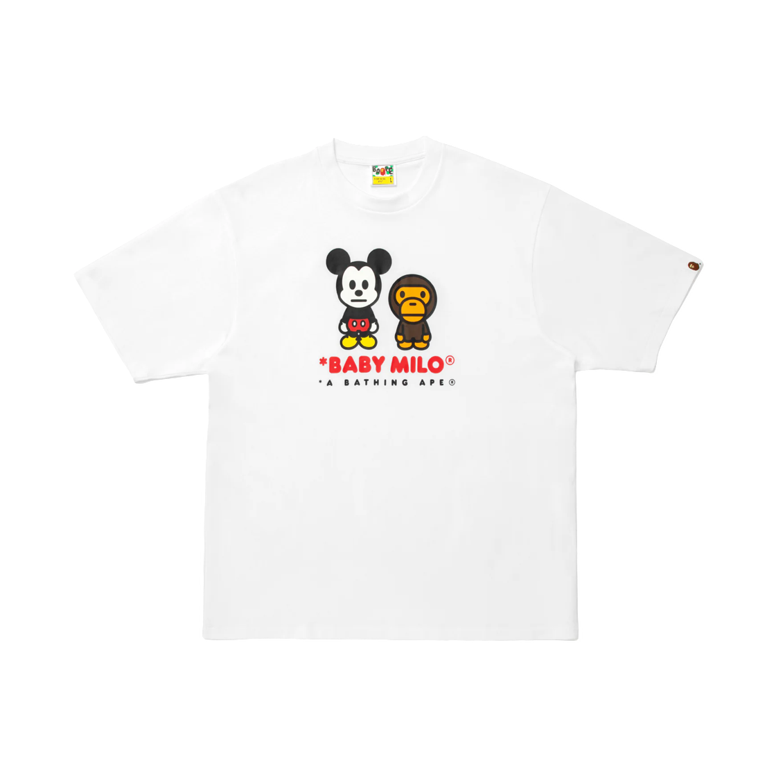 - BAPE x Disney Mickey Mouse Baby Milo Relaxed Fit T-Shirt White