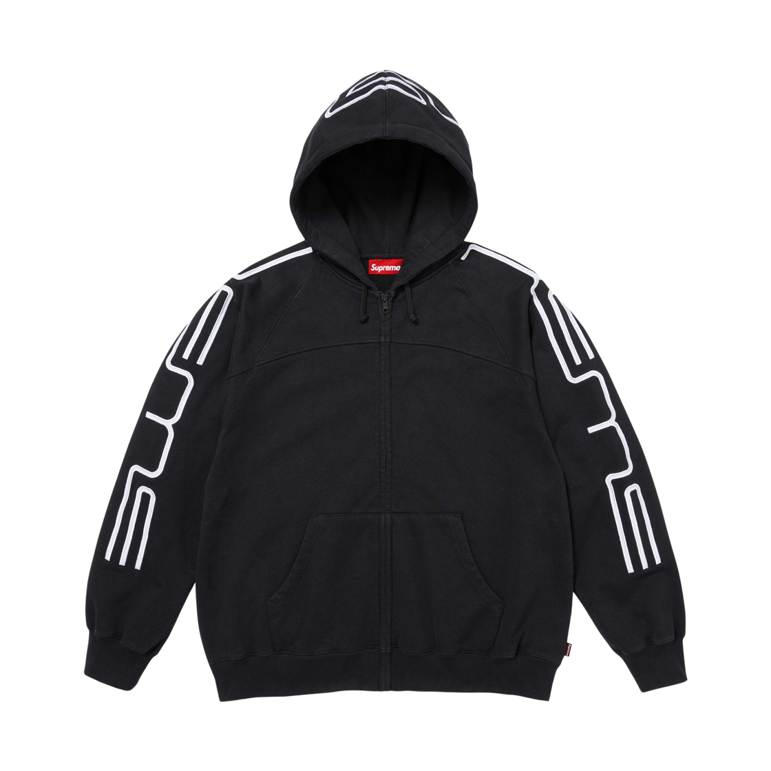 - Supreme Connect Zip Up Hooded Sweatshirt Black - 26FW