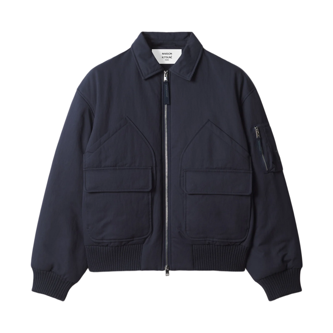 MRMWV02WQ4109-0413 Maison Kitsune Bomber Jacket Classic Navy