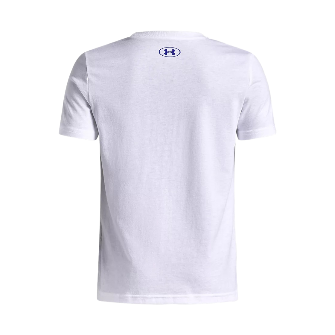 (키즈) 언더아머 로고 워드마크 숏슬리브 티셔츠 화이트 팀 로얄((Kids) Under Armour Logo Wordmark Short Sleeve T-Shirt White Team Royal) - 2