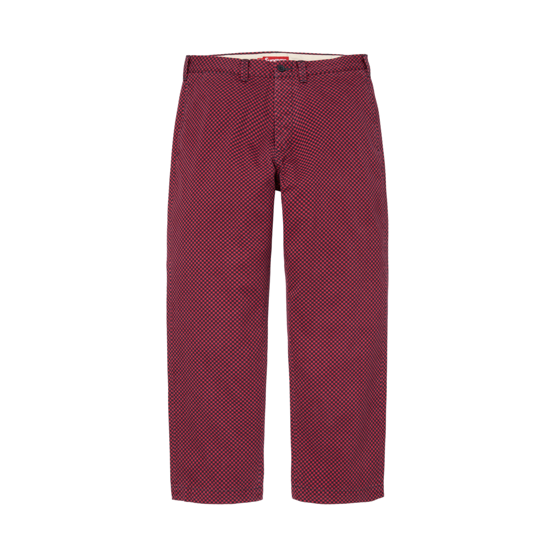 - Supreme Chino Pant Red Checkerboard - 26FW