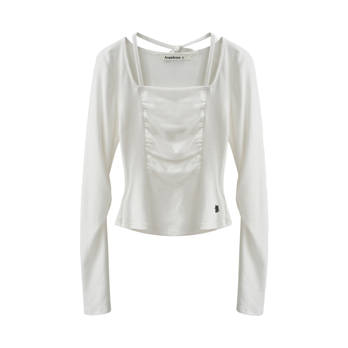 AD63TS08IV Avandress Wes Shirring Halter Tee IVORY