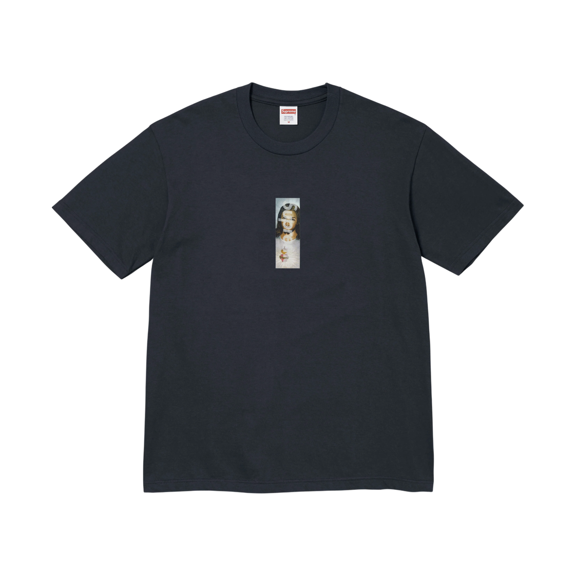 - Supreme Prayer Card Box Logo T-Shirt Navy - 26FW