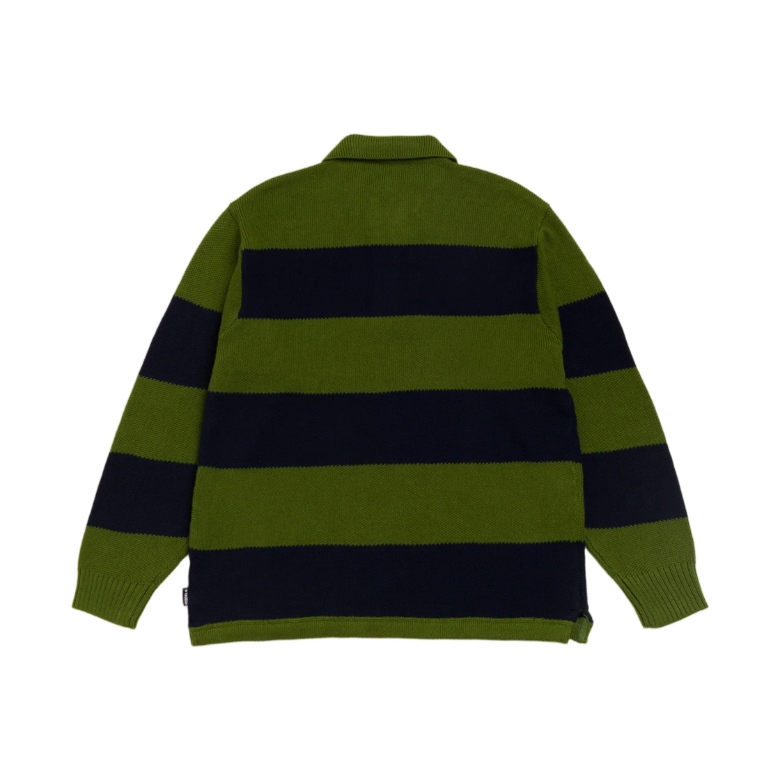 스투시 피케 니트 스트라이프 럭비 올리브(Stussy Pique Knit Stripe Rugby Olive) - 2