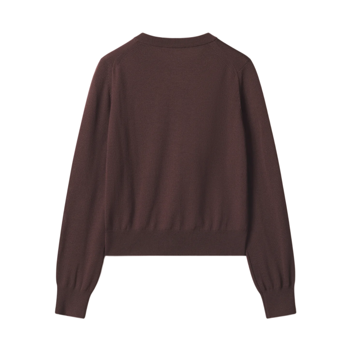 (W) 메종 키츠네 베이비 폭스 메리노 레귤러 가디건 다크 우드((W) Maison Kitsune Baby Fox Merino Regular Cardigan Dark Wood) - 2