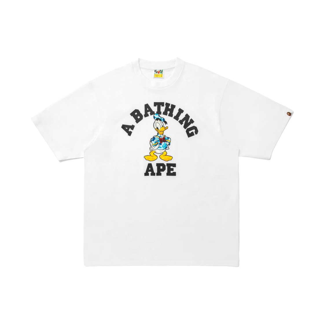 - BAPE x Disney Donald Duck College Relaxed Fit T-Shirt White