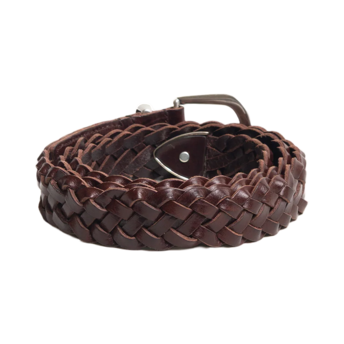 스투시 브레이디드 레더 벨트 브라운(Stussy Braided Leather Belt Brown) - 2