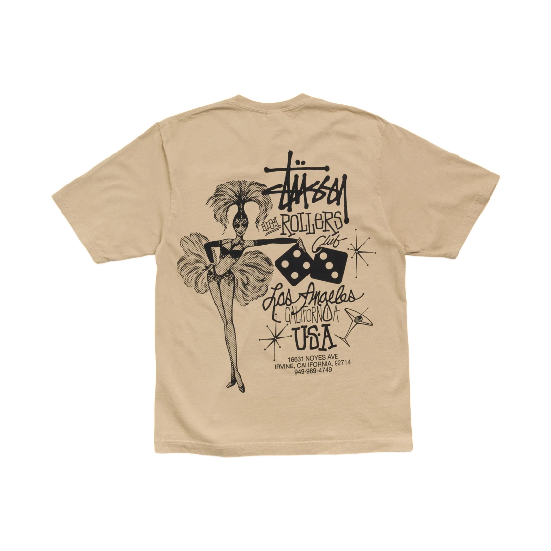 1905200 Stussy High Rollers T-Shirt Rock