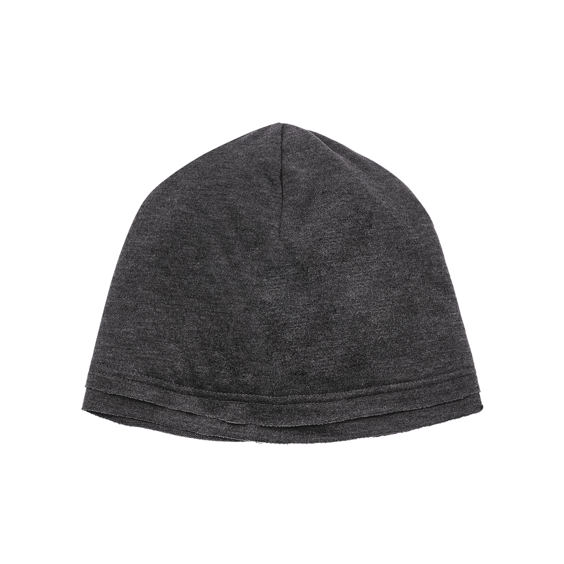 HM6LHE0011A1 Polyteru Human Index Layered Jersey Beanie Charcoal