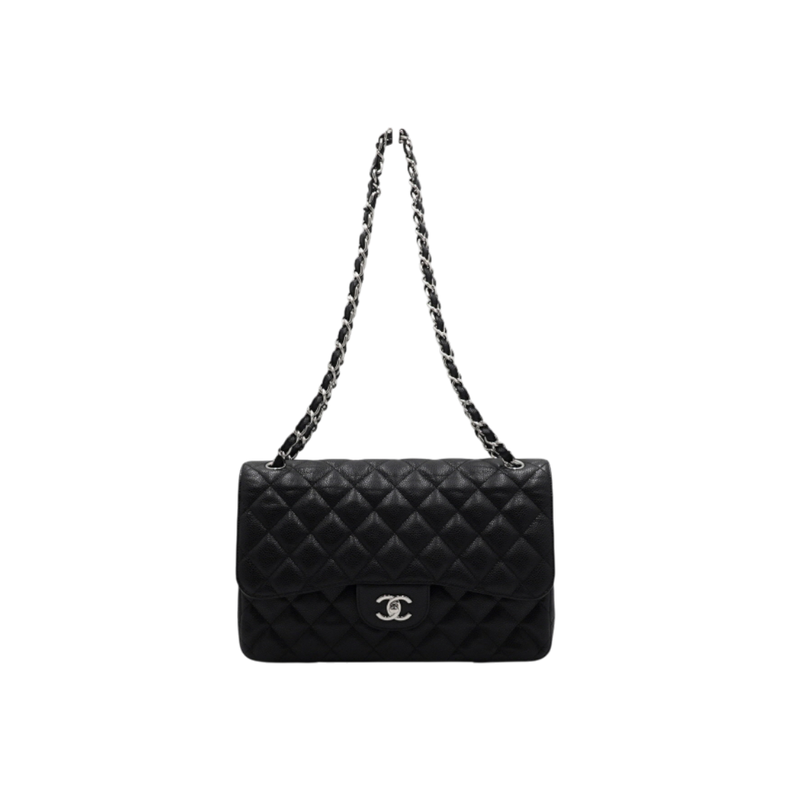 IT8LKBOFAE5D Chanel Black Caviar Classic Shoulder Bag